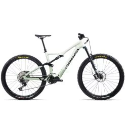 Orbea Rise M20 - 29 Pouces Fully E-Bike - Résine Blanche/vert Brouillard