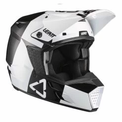 LEATT Casque De Motocross 3.5 Junior V21.3 - Blanc-noir