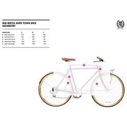 Coccinelle Town 8 Vitesses - Noir -Boutique De Voitures beetle size table 1