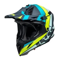 IXS 189 2.0 Casque Moto - Bleu-jaune Mat