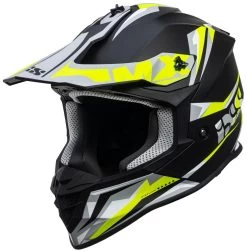 Casque De Motocross IXS362 2.0 - Noir Mat-jaune Fluo