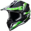 Casque De Motocross IXS362 2.0 - Noir Mat-vert Fluo