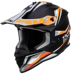 Casque De Motocross IXS362 2.0 - Noir Mat-orange Fluo